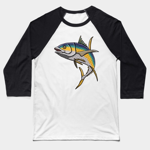 Tuna fish Baseball T-Shirt by Artbychb